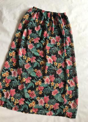 Легкая юбка в цветах1 фото