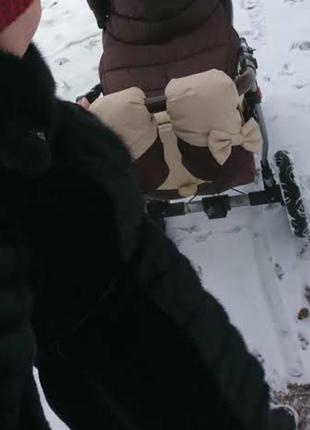 Муфти на коляску, рукавички зимові mamalook4 фото