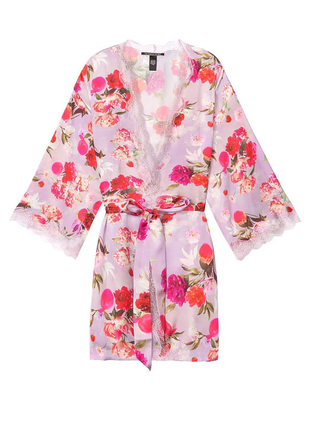 Атласний халат для дому satin robe victoria's secret