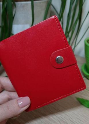 Кошелек женский натуральная кожа красный