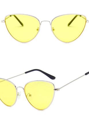 Имиджевые очки лисички желтые