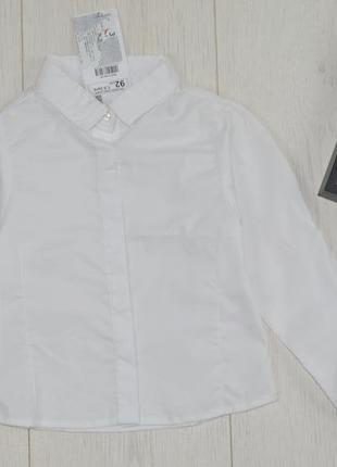 1-2 роки 92 нова натуральна сорочка блузка блуза для модниць з камінчиком reserved4 фото