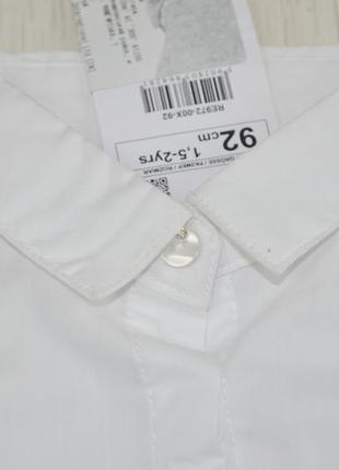 1-2 роки 92 нова натуральна сорочка блузка блуза для модниць з камінчиком reserved5 фото
