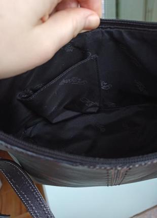 Трендовая сумка "багет" натуральная толстая кожа4 фото