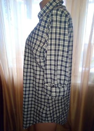Фланелевая рубашка-блуза в клетку, размер l2 фото
