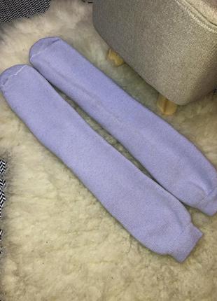 Шерстяные натуральные шерсть носки высокие гетры лавандовые10 фото