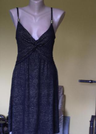 Плаття-сарафан розмір м  чорний люрексовий-нарядний.1 фото