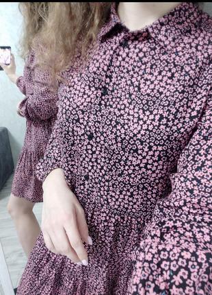 Нова стильна, сукня-рубашка h&m, натуральна тканинка4 фото