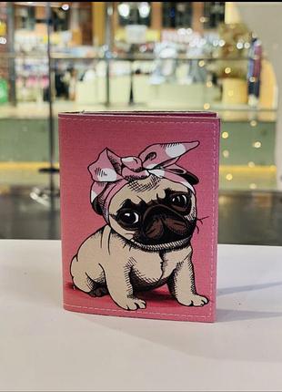 Обкладинка id ( ай ді ) карту паспорт, права, аатодокументы мопс картхолдер