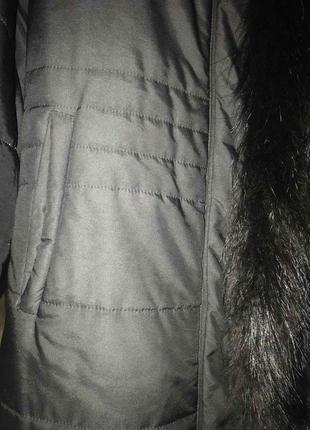 Nuevo fashion пальто-пуховик (утеплитель полиэстер ) с натуральной лисой оригинал4 фото