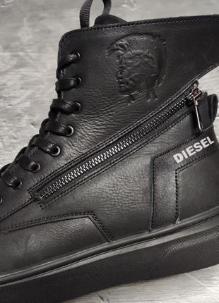 Зимние мужские ботинки diesel из 100% натуральной кожи, скидка ✔️