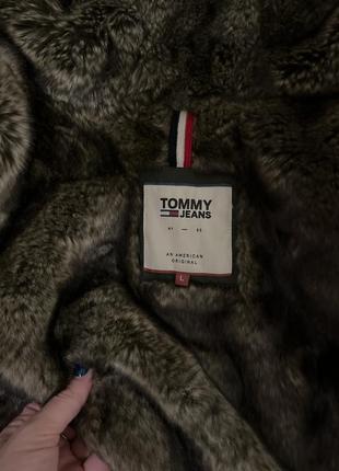 Зимова тепла парку з натурального хутра бренду tommy hilfiger original3 фото