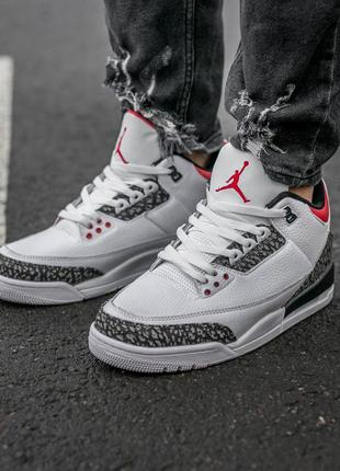 Кросівки nike air jordan retro 3 white