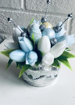 Современный букет из мыла,