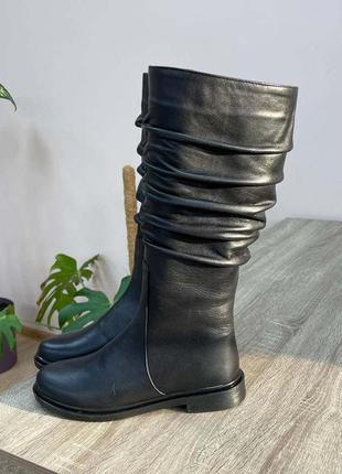 Чоботи хвилі шкіра натуральна осінь зима \ чоботи хвиля шкіра натуральна