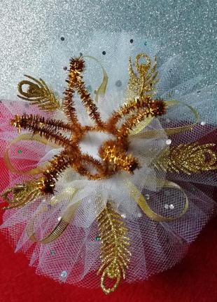 Шпилька із короною, капелюшок, новорічна оздоба для волосся, принцеска2 фото