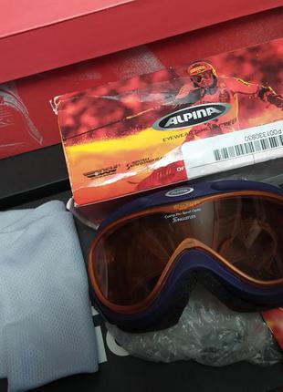 Alpina германия очки горнолыжные темно-фиолетовые оригинал