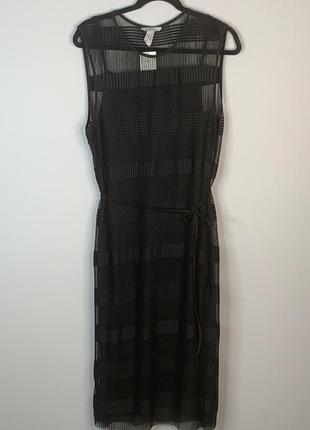 Нарядное плиссированное платье –миди с поясом от h&m в идеале