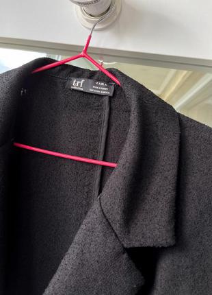 Шикарный чёрный жакет с рукавами фонариками плотная блуза  1+1=38 фото