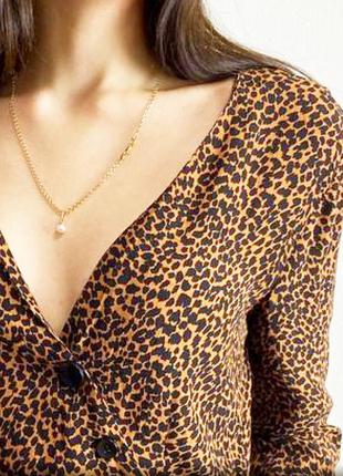 Блуза леопардова, сорочка леопардова, блузка леопардова як zara, сорочка, топ7 фото