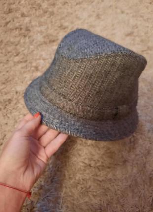 Принт в ялинку шерстяний капелюшок панама h&m3 фото