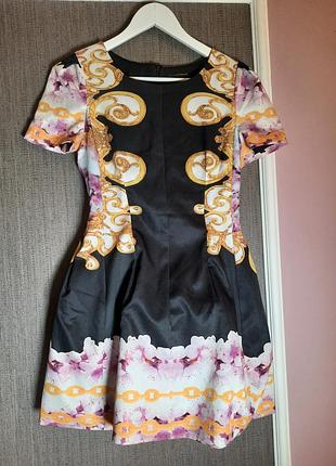 Cavalli коктейльна сукня в принт ланцюги