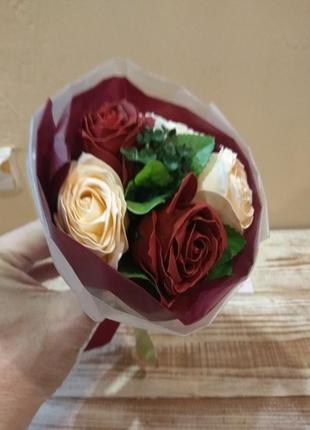 Прекрасный подарок- букет из мыльных роз baderosen германия3 фото