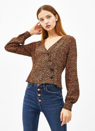 Блуза леопардова, сорочка леопардова, блузка леопардова як zara, сорочка, топ2 фото