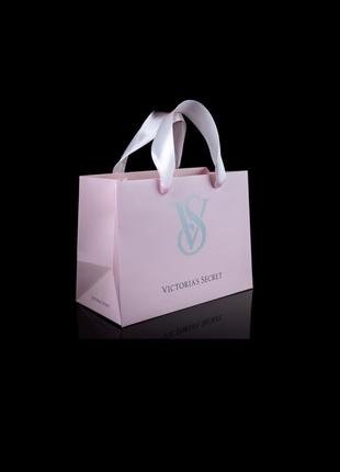 Брендовий подарунковий пакет victoria's secret, матоаый рожевий пакувальний пакет.