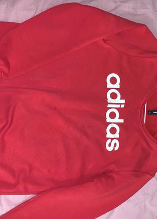 Красный свитшот adidas4 фото