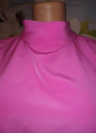 Шелковая блуза монки цвета фуксии 14 р2 фото