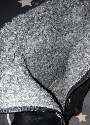 Зимние черные сапоги батал, женские, высокие, теплые5 фото