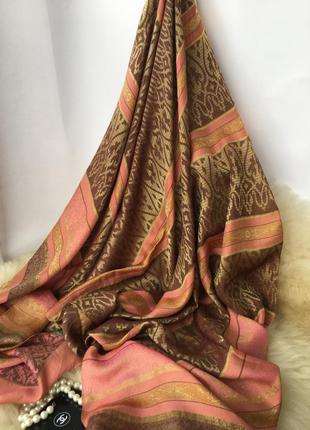 Италия! роскошный шелковый палантин шаль шарф, плотный натуральный шёлк,3 фото