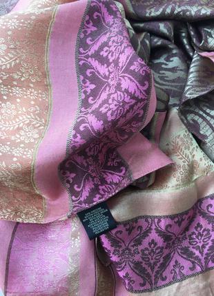 Италия! роскошный шелковый палантин шаль шарф, плотный натуральный шёлк,4 фото