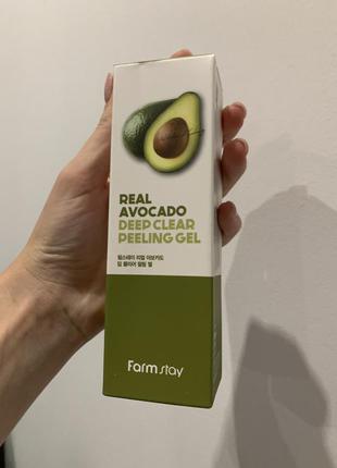 Пилинг скатка для лица farm stay real avocado deep clean peeling gel4 фото