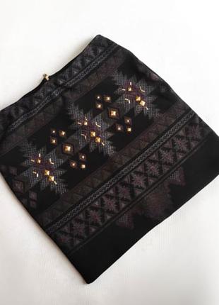 Bershka новая юбка резинка принт2 фото