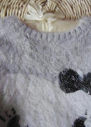 Няшный пушистый свитерок baby by demo "пингвинёнок"9 фото