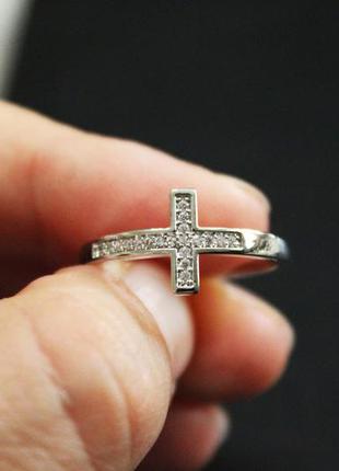 Крутое кольцо рок готика крест колечко перстень7 фото
