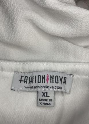 Классический белый бежевый брючный комбинезон на поясе бретельках fashion nova xl6 фото