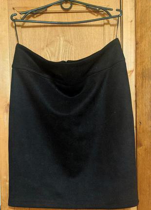 Замшева спідниця з блискавкою