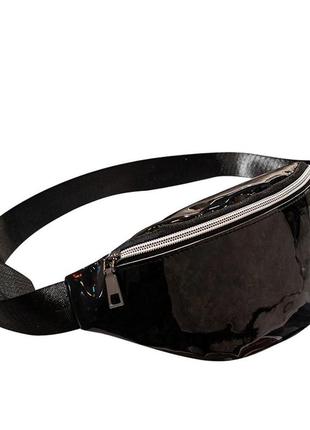 Бананка на пояс чорна глянцева