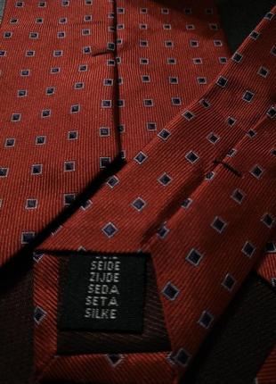 Сост нов 100% шёлк галстук в клетку красный бордовый zxc lkj2 фото