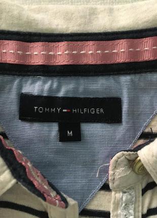 Женское поло с длинным воротником tommy  hilfiger м8 фото