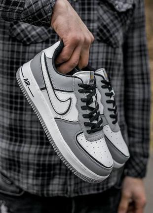 Nike air force grey white discount