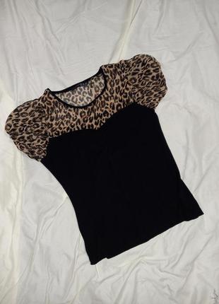 Тренд сезона футболка блуза леопардовый принт4 фото