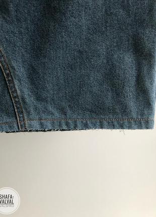 ‼️1+1=3‼️стильна трендова джинсова спідниця-трапеція з необробленим краєм2 фото