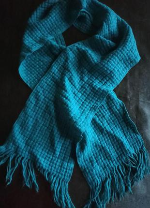 Оригинальный  шарф, вафелька , шарфик бирюза 47411мо