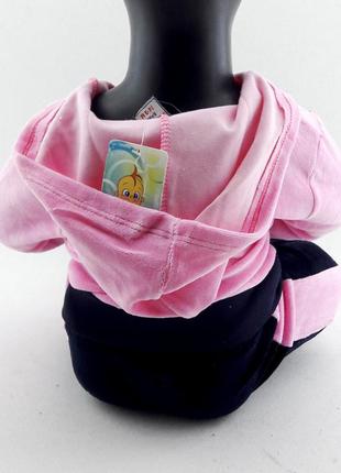 Спортивный костюм 12, 18, 24 месяцев турция для новорожденного девочки набор розовый (кднд34)5 фото