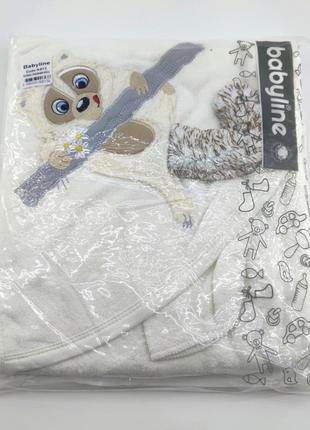 Дитячий рушник конверт туреччина для новонародженого подарунок біле (хдн70)4 фото