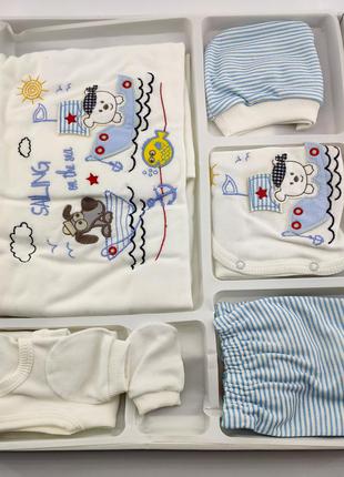 Подарочный набор костюм 0 до 4 месяцев турция для новорожденных набор на новорожденного1 фото